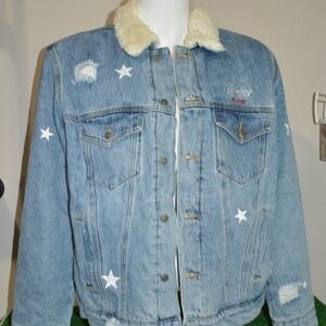 Civil Regime Denim Trucker American Rose Jacket
